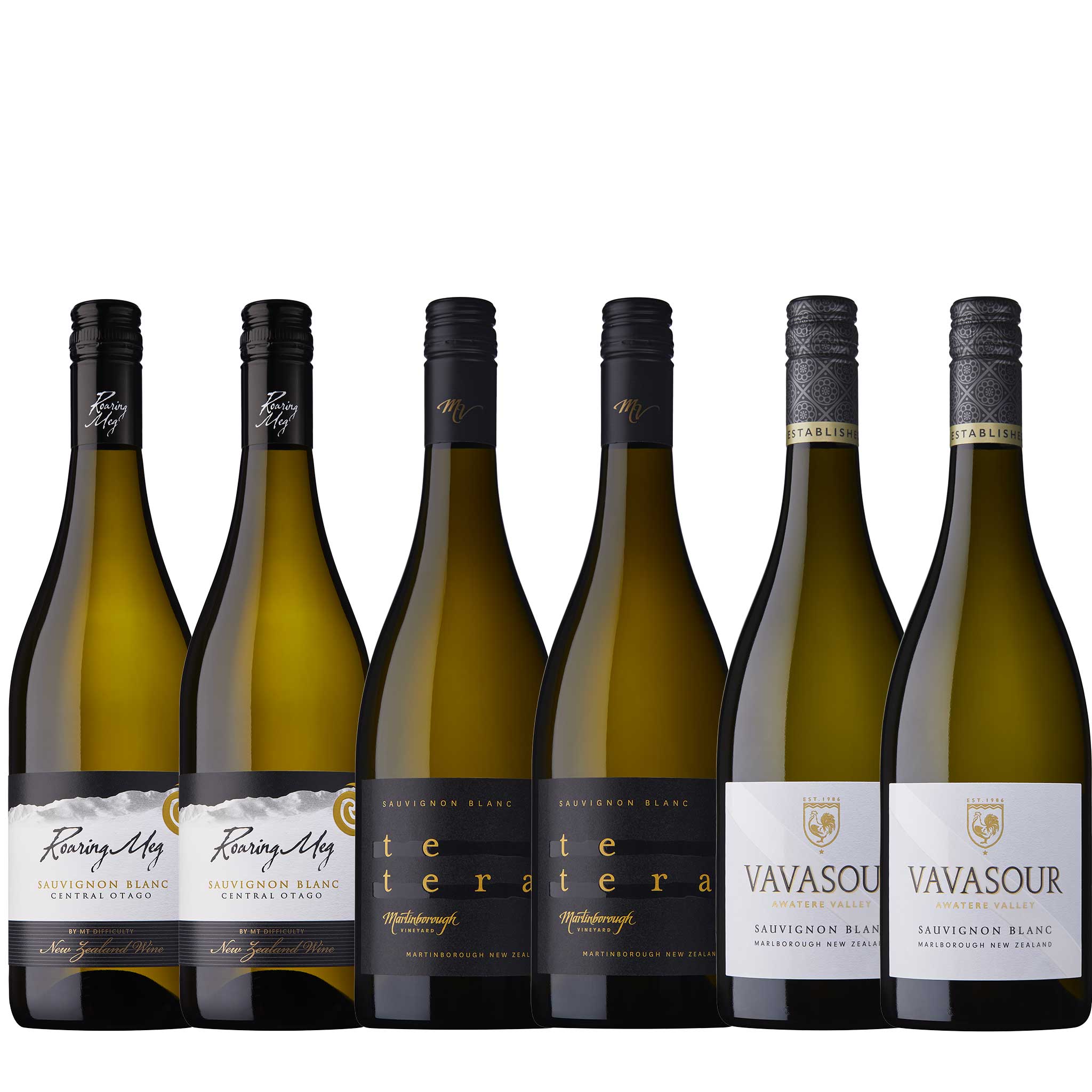 Foley Cellars Sauvignon Blancs of New Zealand Mixed Case - Mt Difficulty Roaring Meg, Martinborough Vineyard Te Tera and Vavasour Sauvignon Blanc
