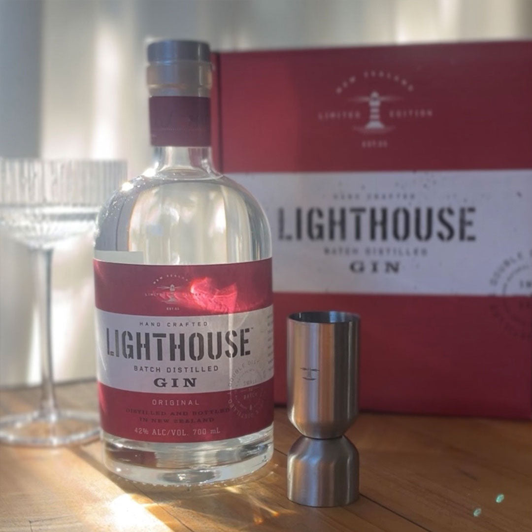 Free cocktail jigger with purchase of Lighthouse Gin Twin Packs - Mother's Day offer
