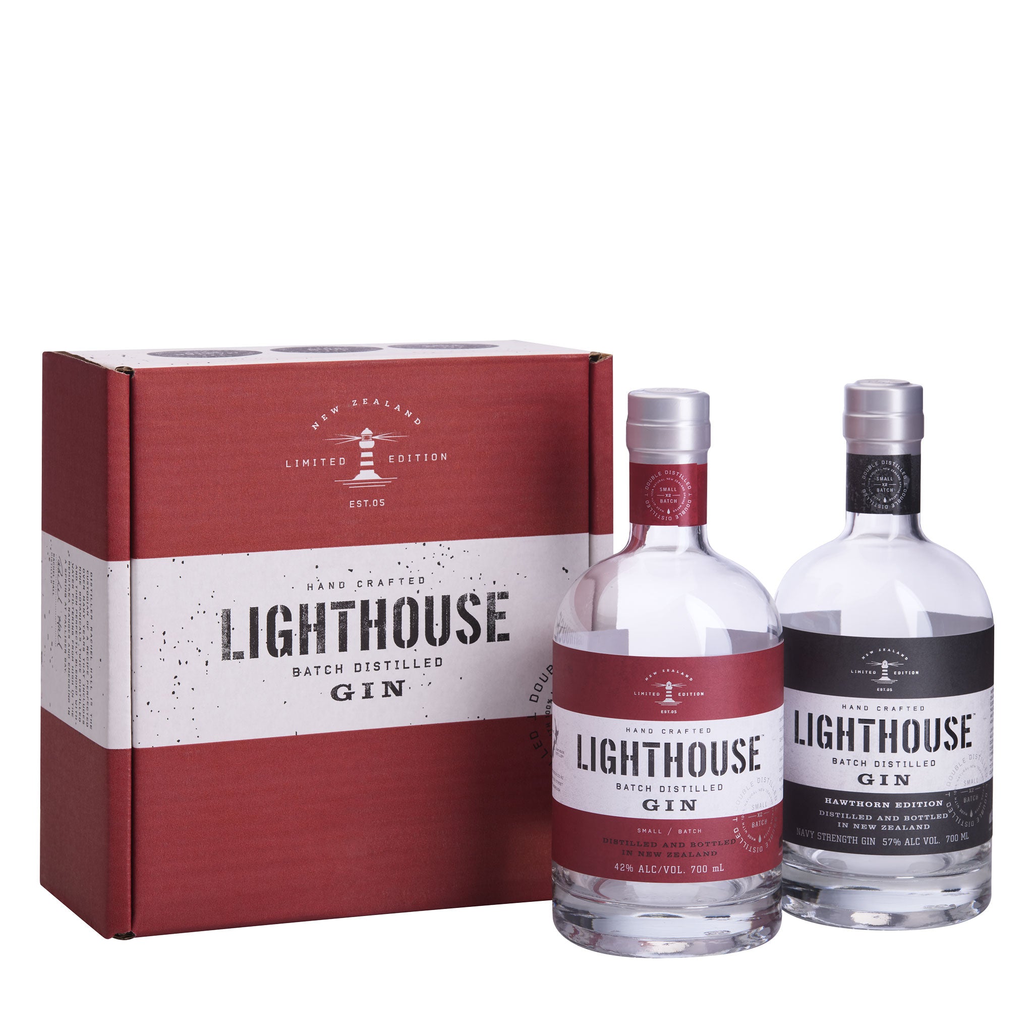 Lighthouse Gin Original and Hawthorn Navy Strength
